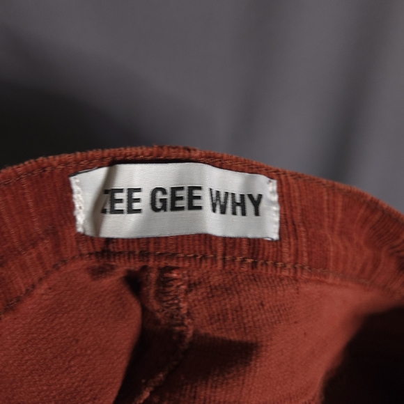 Free People‎ Zee Gee Why Corduroy Pants Raw Hem Cropped Size 29 - Picture 6 of 9